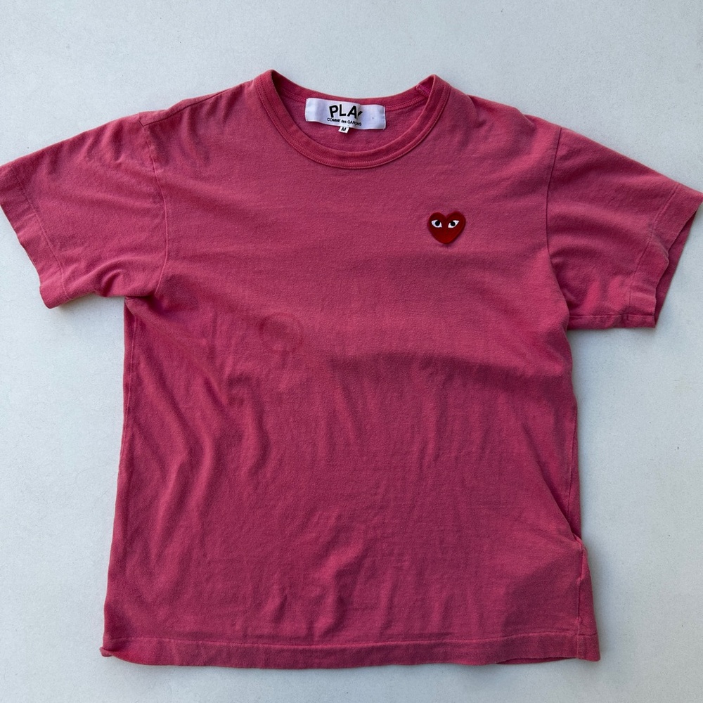 Unisex comme des garçons PLAY pink heart shirt